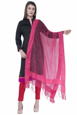 A R SILK Gajari Color Chandna Dupattas & Chunnis