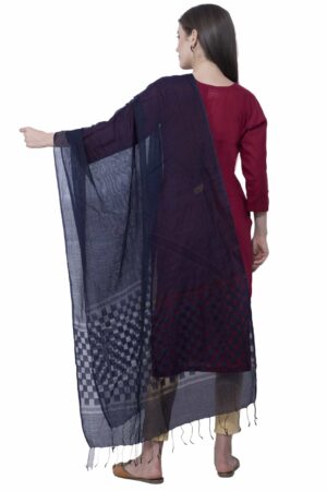 A R SILK Navy Blue Color Buta Cutting Dupattas & Chunnis