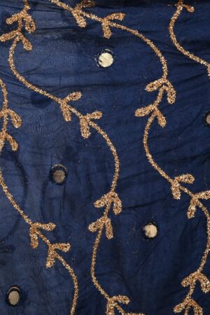 A R Silk Women’s Net Net Embroidery With Stone Golden Fancy Dupatta