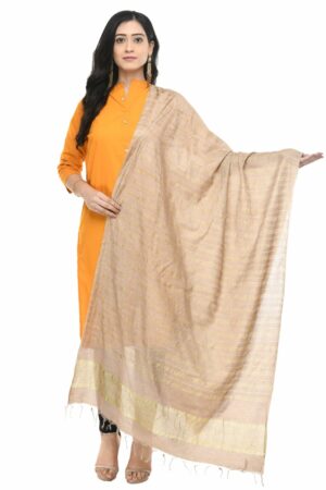 A R Silk Women’s Cotton Mouse Color Dupatta # Regular Dupatta