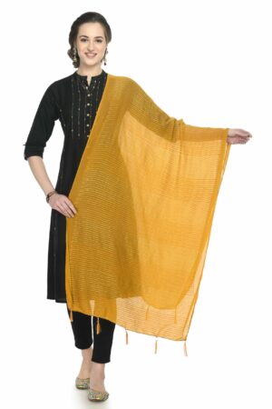 A R SILK Women’s Self Embroidery,Regular Wear Dupatta,Desinger Dupatta Mustard Colour Chiffon Regular Dupattas & Chunnis