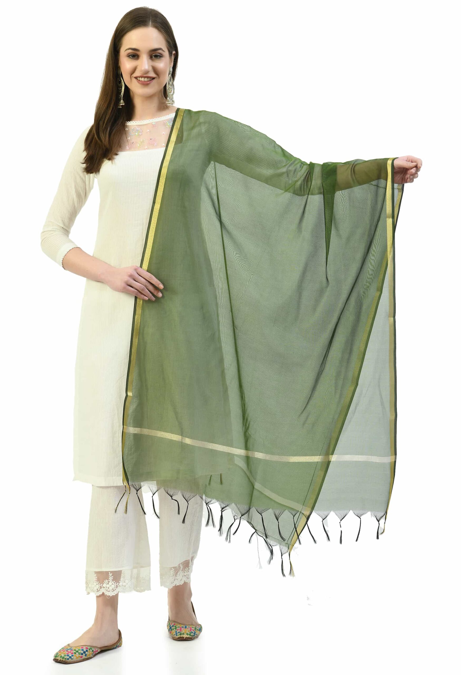 A R SILK Gajari Color Chandna Dupattas & Chunnis
