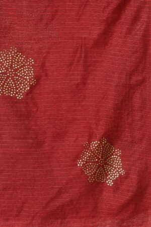 A R SILK Women’s Siroski Work Maroon Colour Cota Cotton Fancy Dupatta/Chunnis