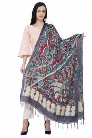 A R SILK Modal Kalamkari Print Fancy Dupatta Color Multi Print Dupatta/Chunni