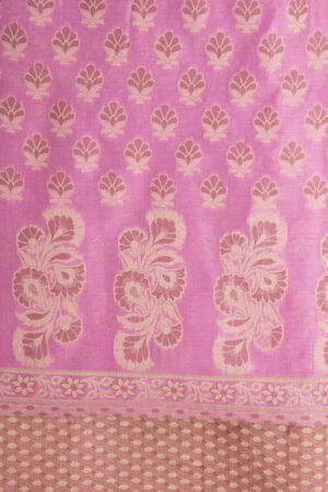 A R Silk Cotton Chanderi Soft Zari Embroidered Worked Unstitched Salwar Suit Dress Material With Banarasi Chanderi Dupatta ( Baby Pink )