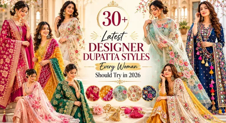 Read more about the article 30+ Latest Designer Dupatta Styles Every Woman Should Try in 2026 | AR Silk Dupatta Hub