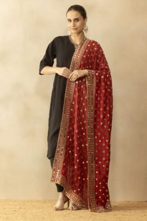 A R Silk Duppta Hub Trending mirror work silk  dupatta  for fashion wear