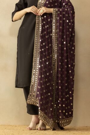 A R Silk Dupatta Hub Trending mirror work silk  dupatta  for fashion wear